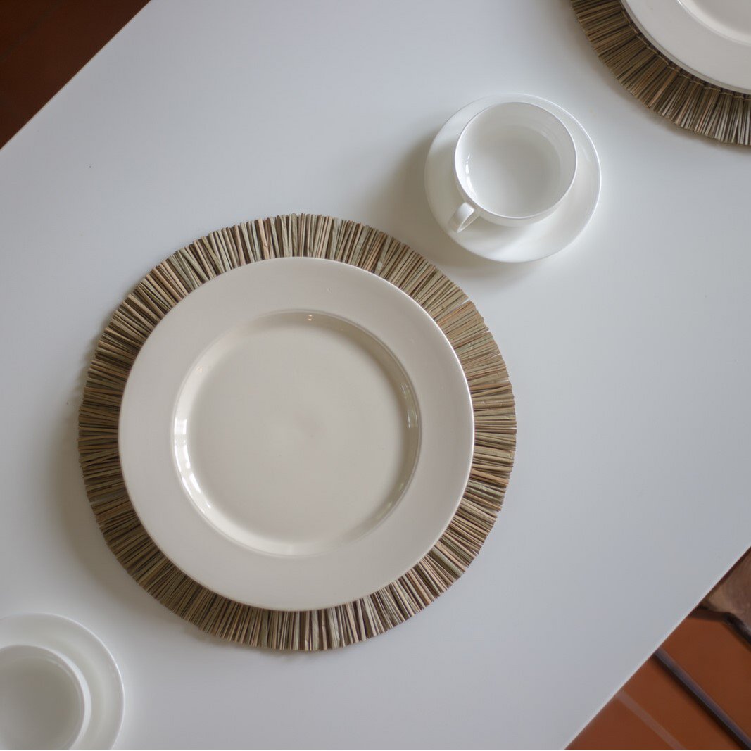 Placemat (Set van 2, 4 of 6) 35 cm | Tafelmat ALANG gemaakt van zeegras
