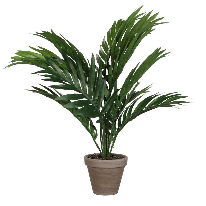 Areca Palm Kunstplant in Bloempot Stan - H45 x Ø60 cm - Groen-Mica Decorations-Ik Hout ervan.