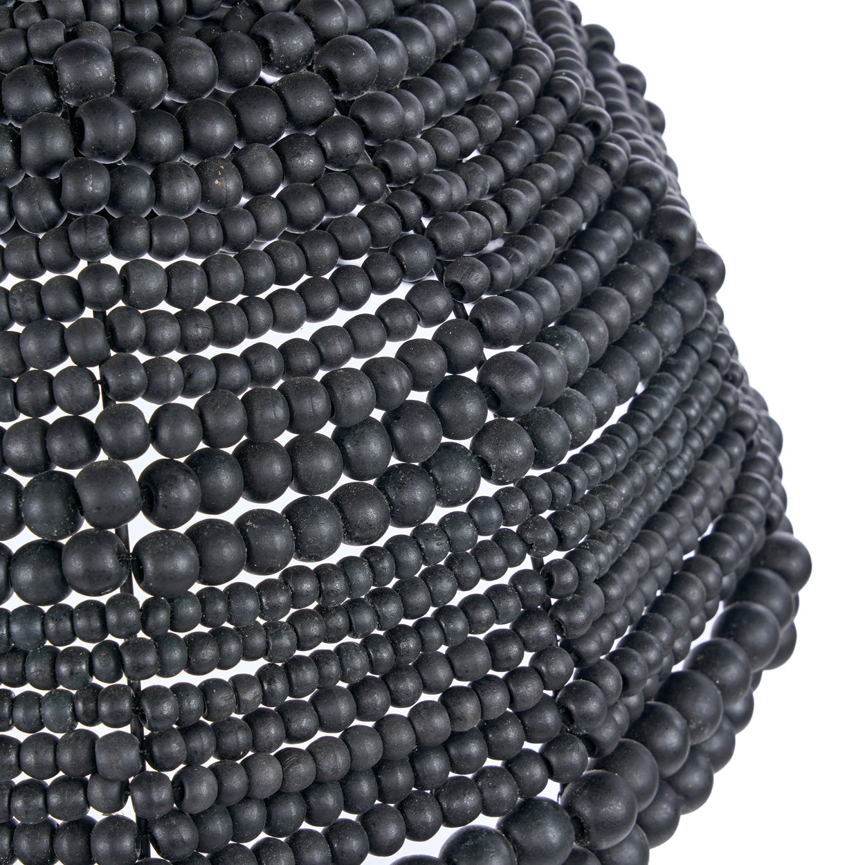 De houten kralenkoepelhanger - zwart