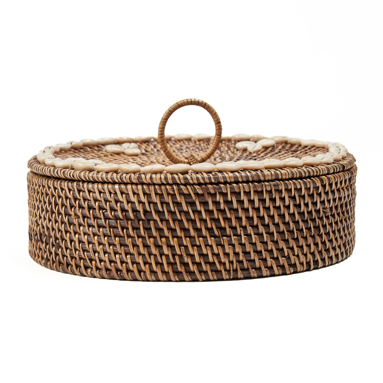 Rotan organizer met vakken naturel bruin 30 cm