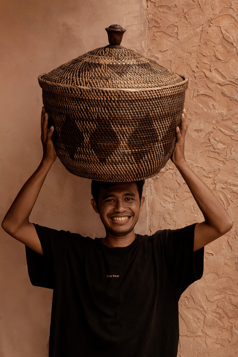 De Storage Crown-mand - naturel bruin