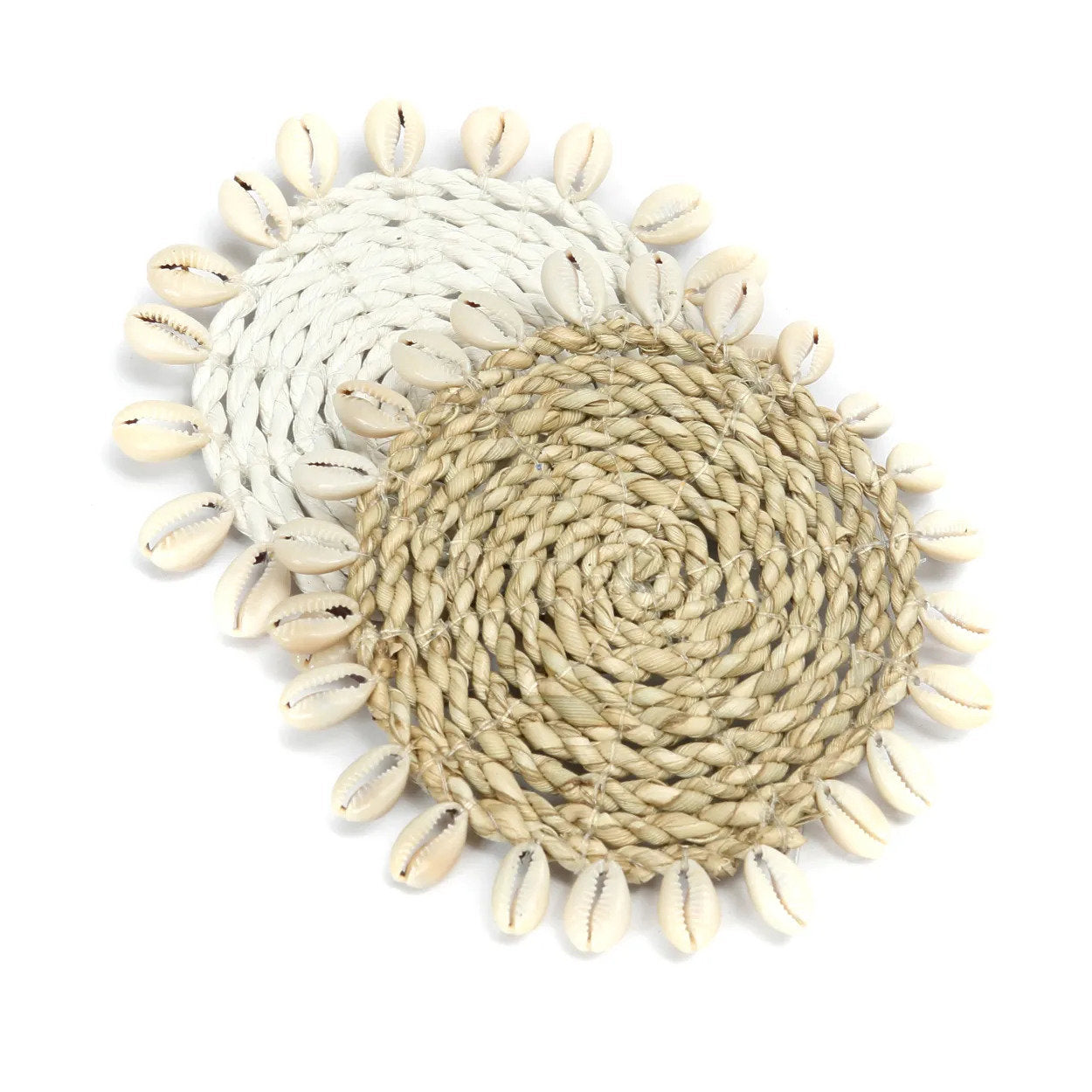 De Seagrass Shell Coaster - set van 4