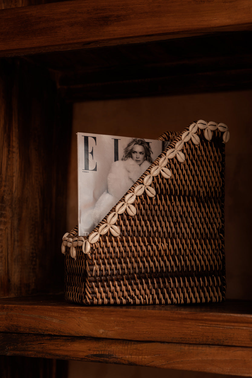 Rotan organizer mand Shell Edge