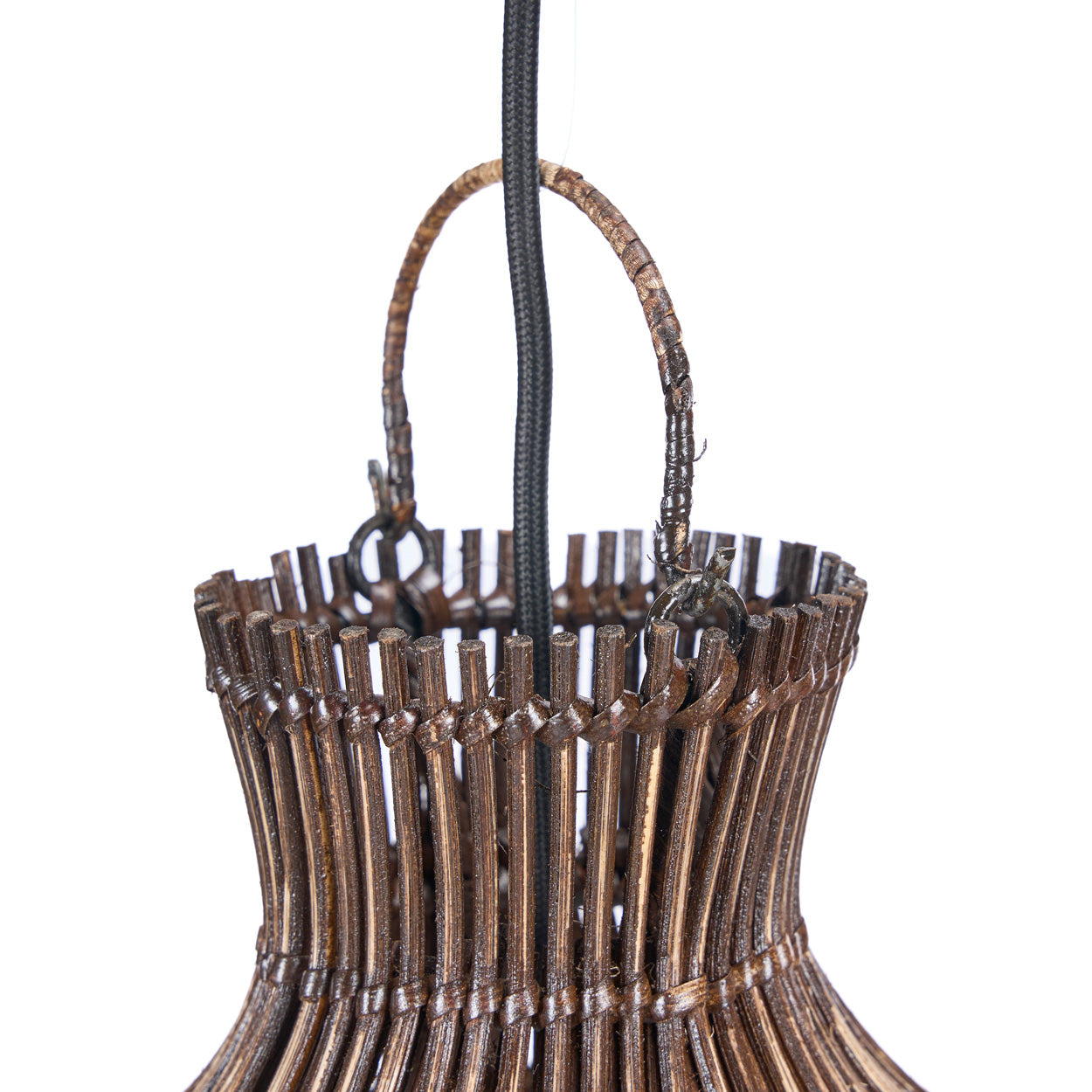 De woestijnkalebas-hanglamp - donker walnoot - S