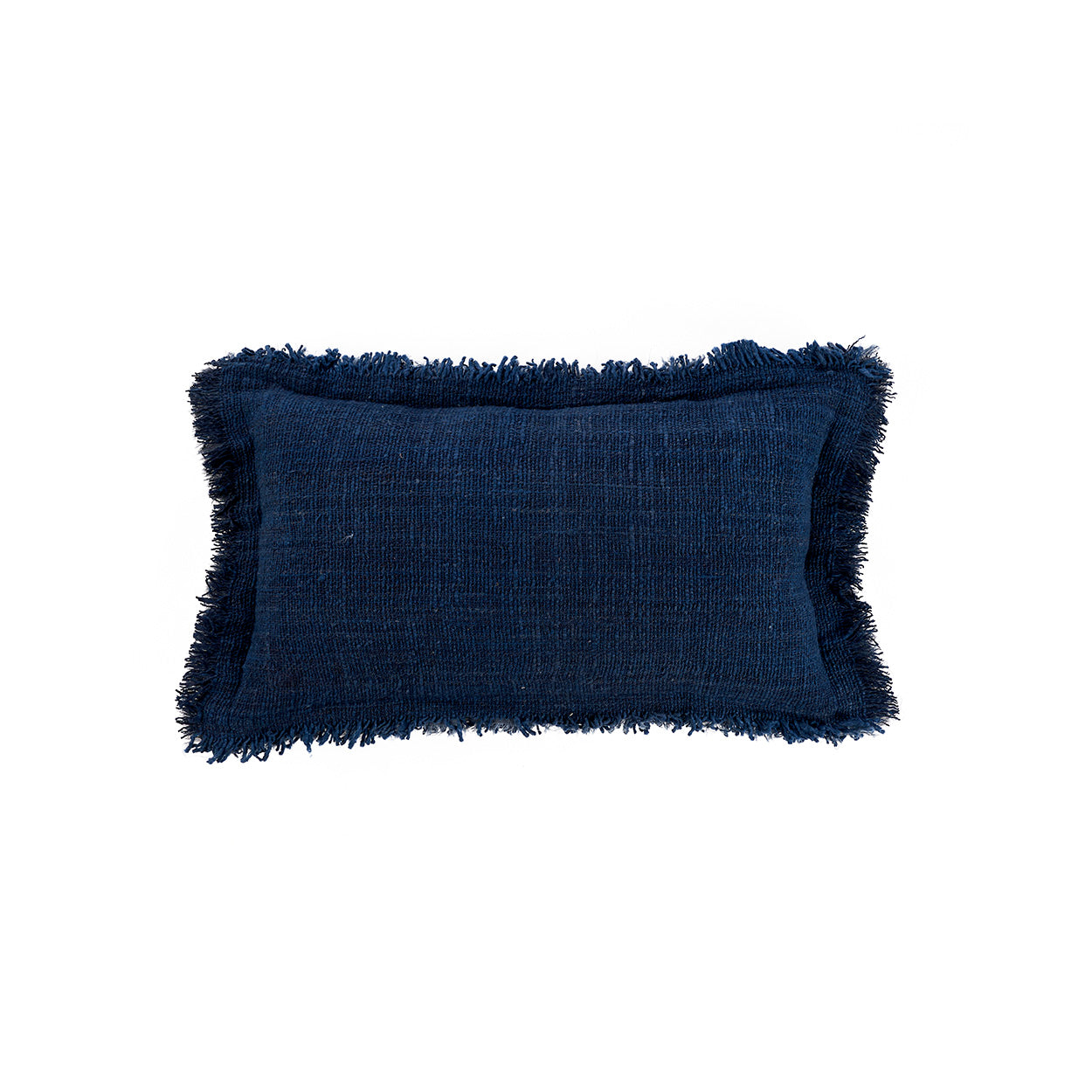 De Azure franje kussenhoes - Indiaas blauw - 30x50