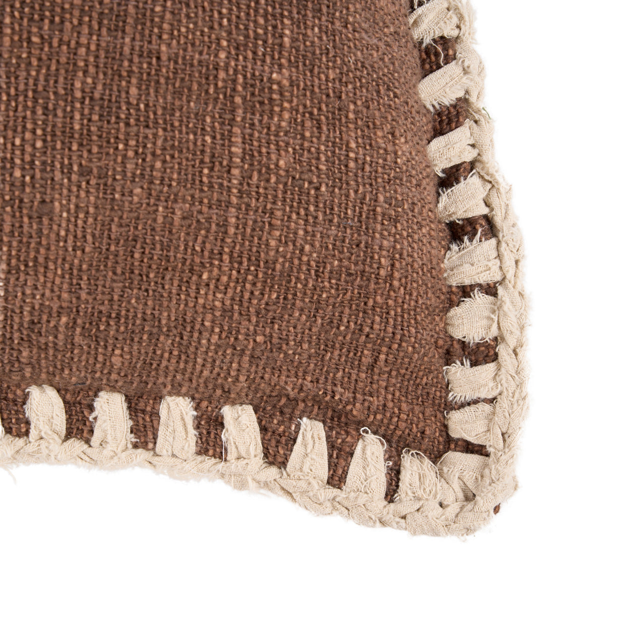 De Espresso Edge kussenhoes - bruin-wit