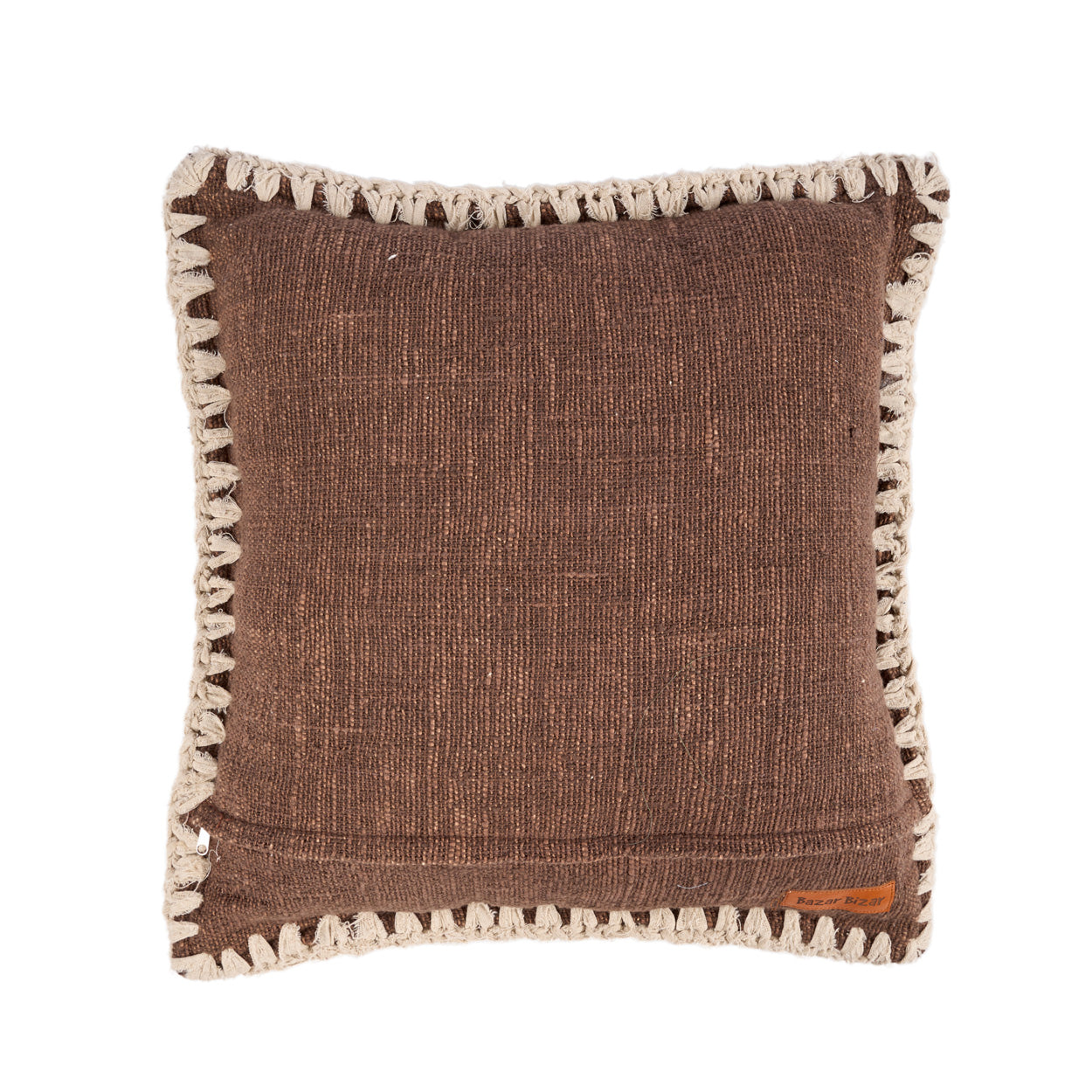 De Espresso Edge kussenhoes - bruin-wit