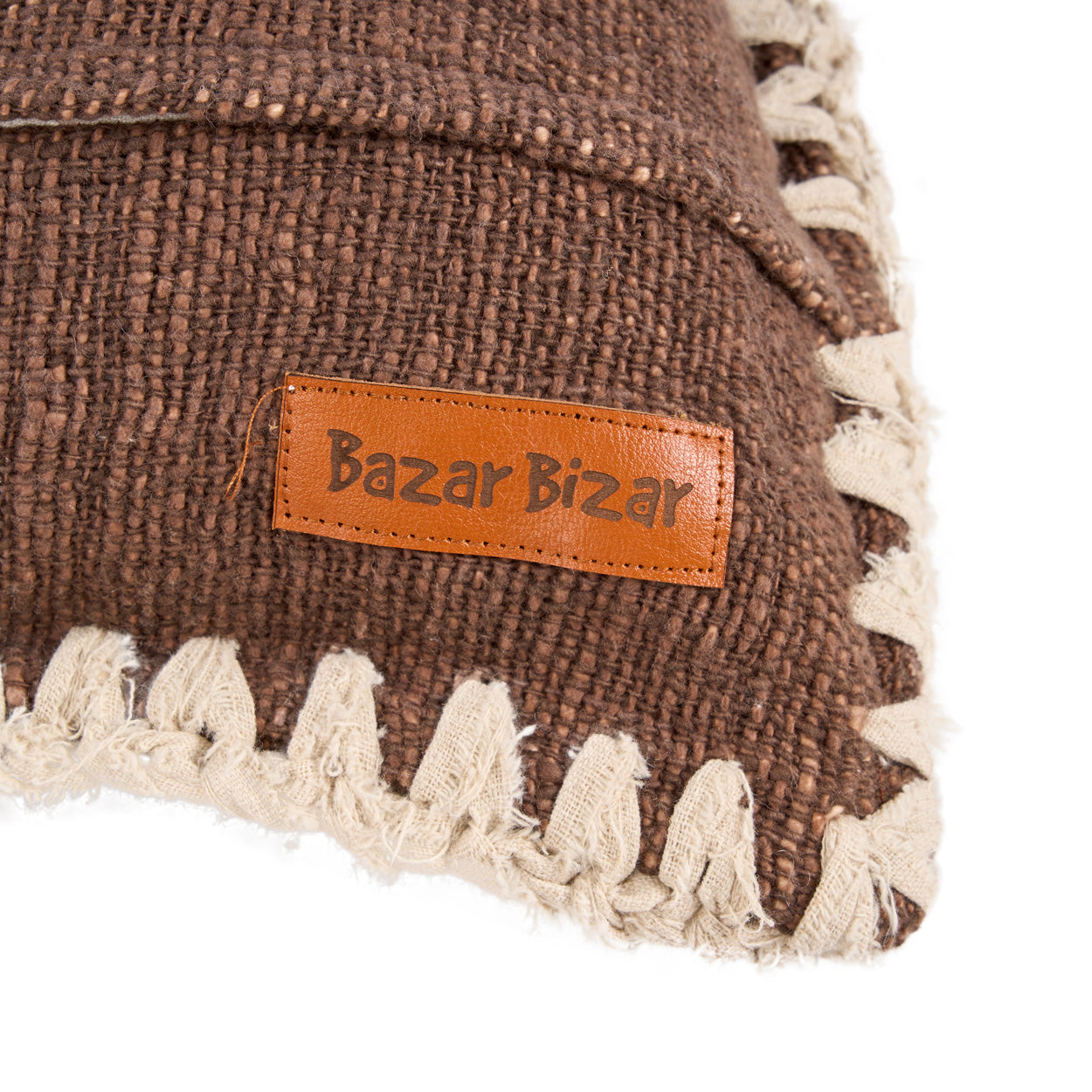 De Espresso Edge kussenhoes - bruin-wit