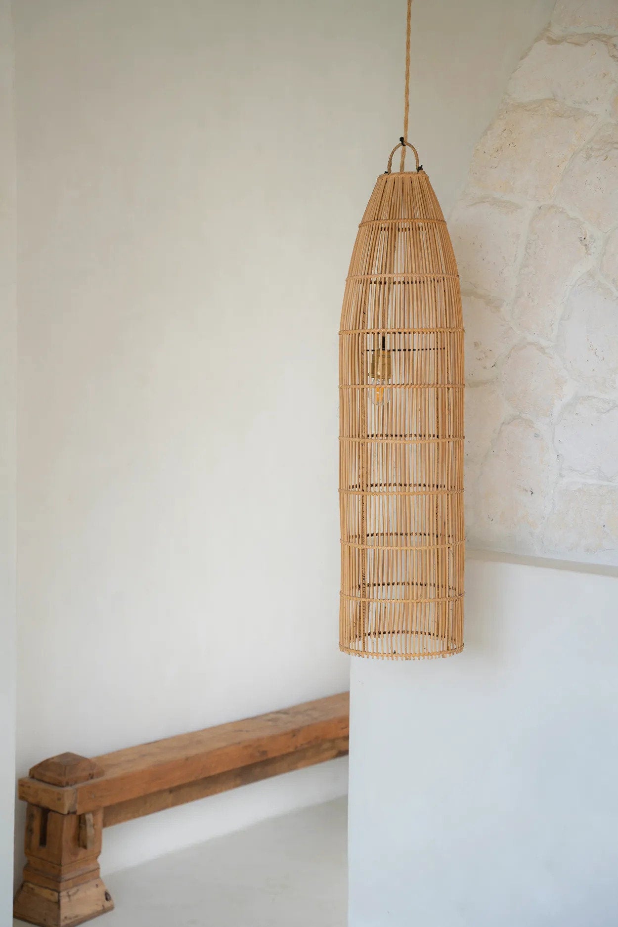 Rotan lamp The Fish Trap - L