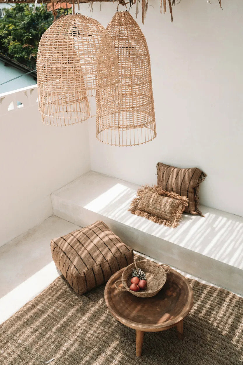 Rotan hanglamp Elba 45 cm in close-up