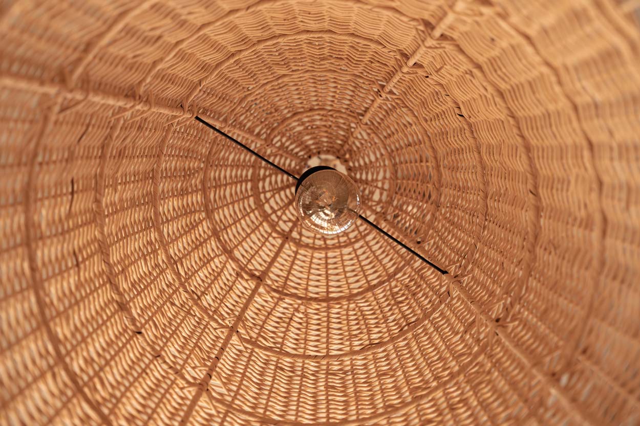 Rotan hanglamp Elba 30 cm detail