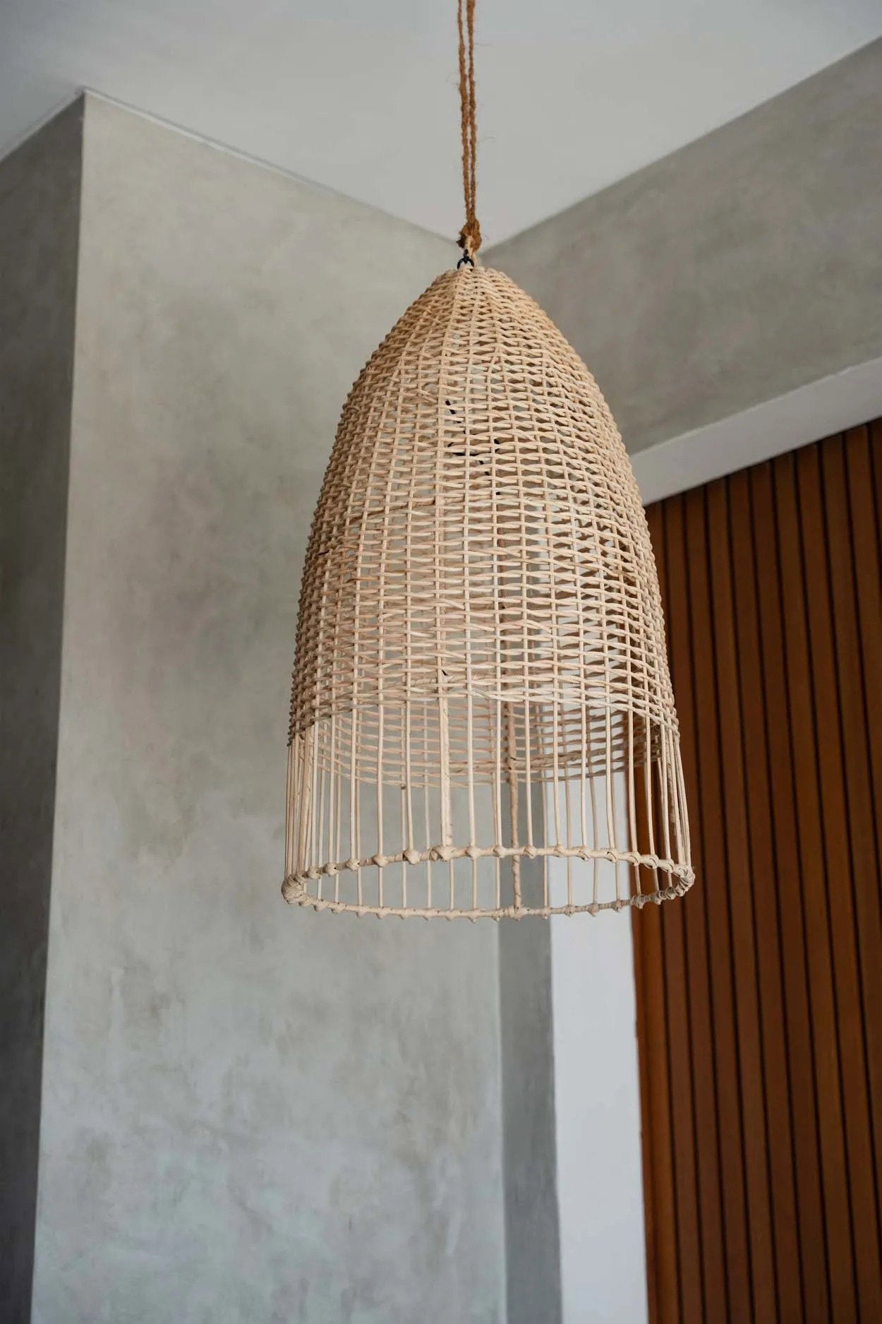 Rotan hanglamp Elba 30 cm in close-up