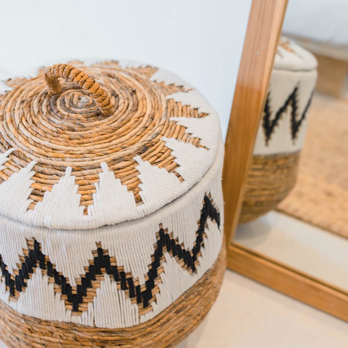 Boho Wasmand PALEM Rond (3 maten Ø33/43/55cm)