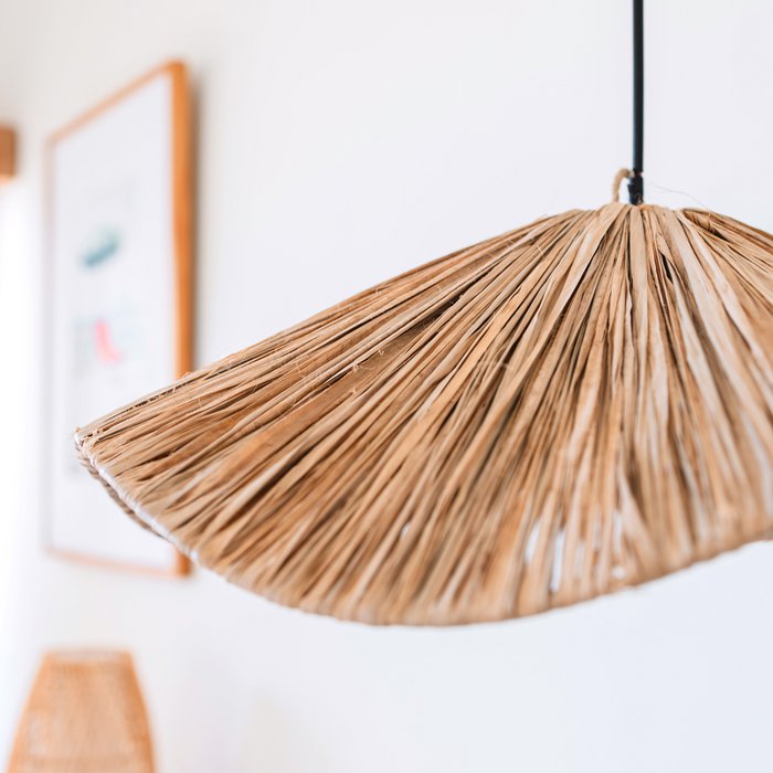 Boho lampenkap Tampah (Ø 53 cm)-Hanglampen-Soeji-Ik Hout ervan.