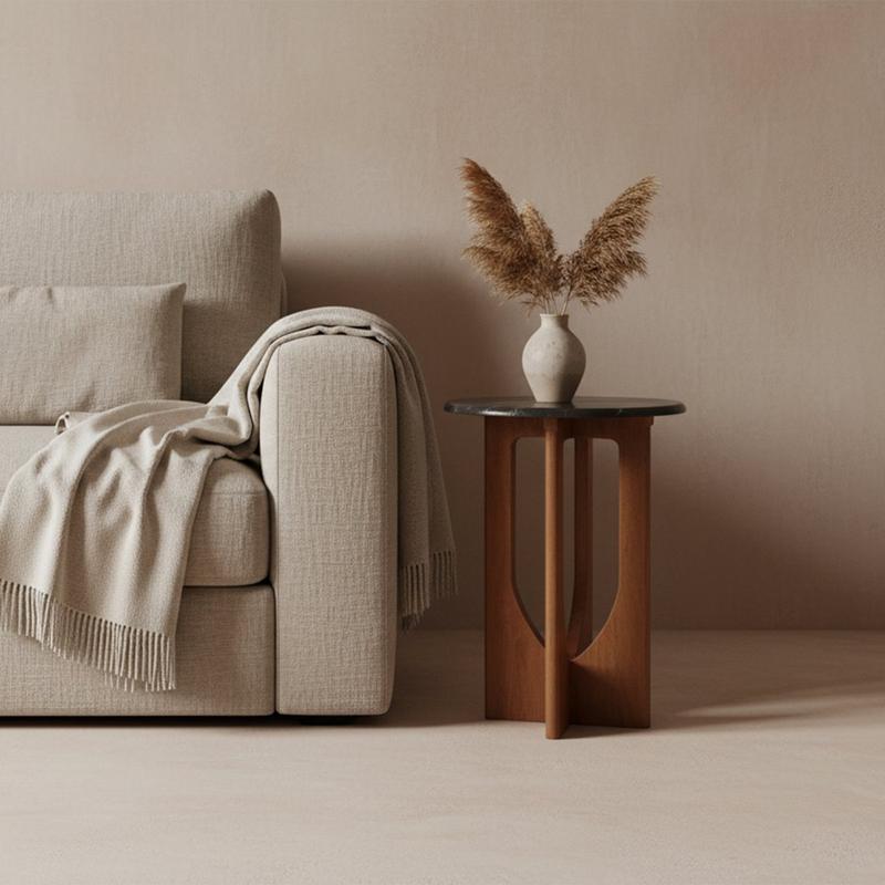 Brunei bijzettafel marmer zwart-Raw Materials-Ik Hout ervan.