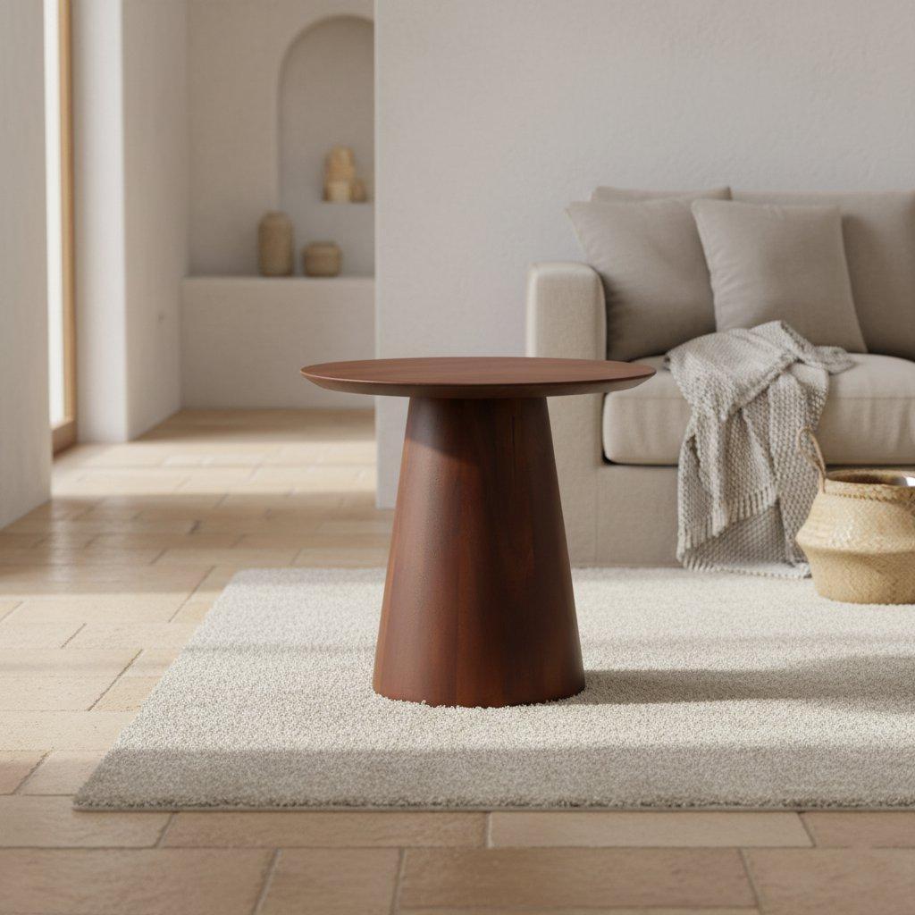 Bullnose Cone bijzettafel 50 cm-bijzettafel-Raw Materials-Ik Hout ervan.