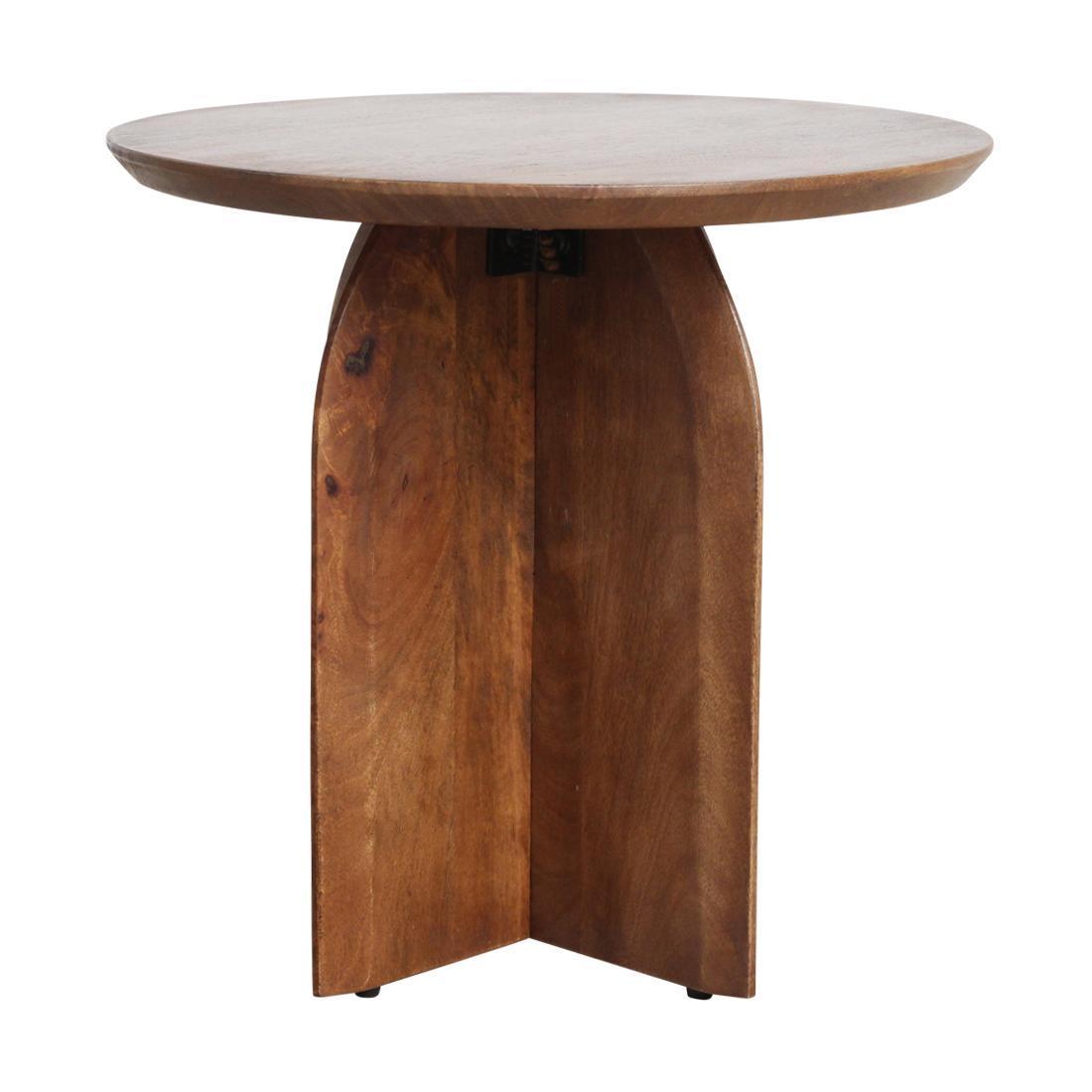 Bullnose bijzettafel 50 cm-bijzettafel-Raw Materials-Ik Hout ervan.