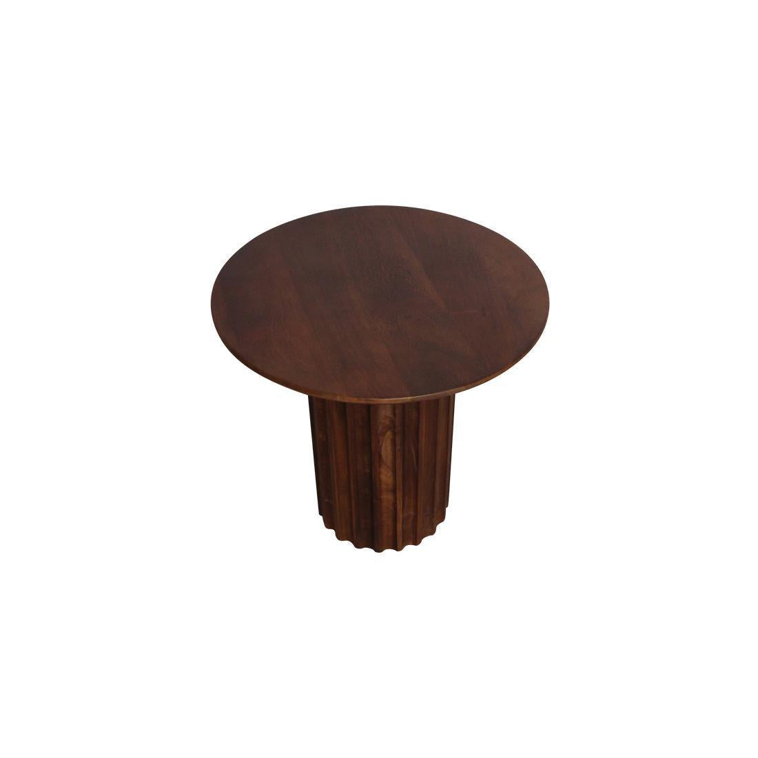 Bullnose bijzettafel bruin 50 cm-bijzettafel-Raw Materials-Ik Hout ervan.