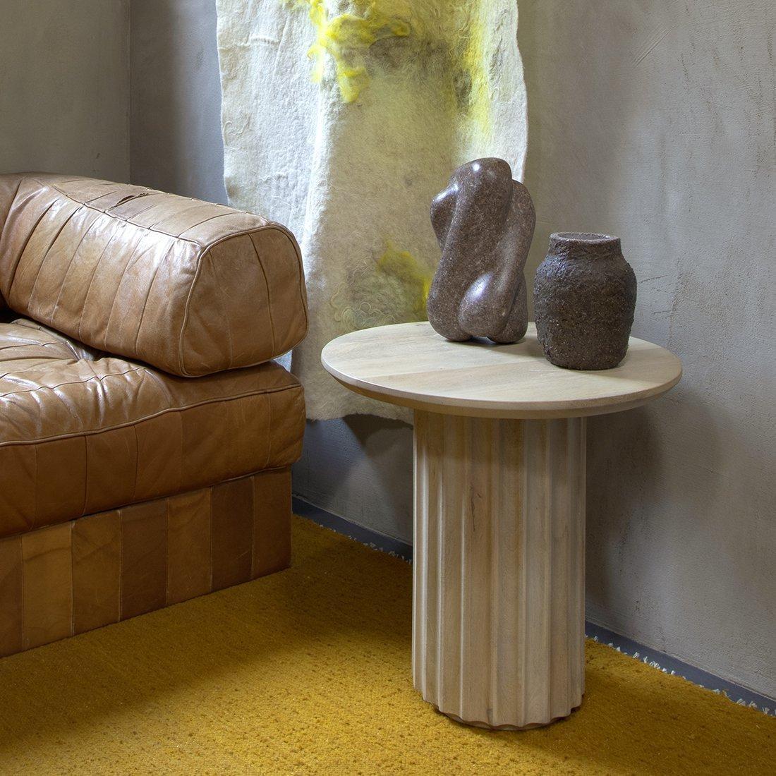 Bullnose bijzettafel naturel 50 cm-bijzettafel-Raw Materials-Ik Hout ervan.