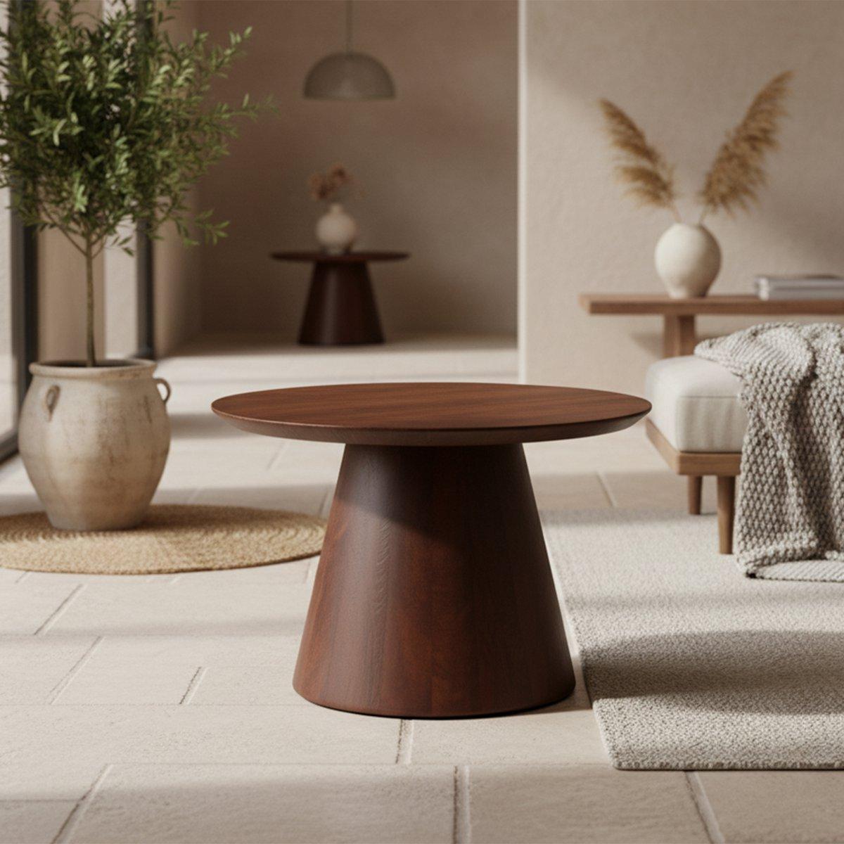 Bullnose cone bijzettafel 55cm-bijzettafel-Raw Materials-Ik Hout ervan.