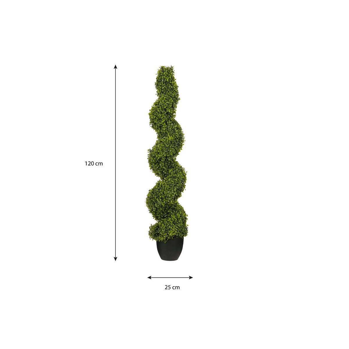Buxus Spiraal Kunstboom - H120 x Ø25 cm - Groen-Mica Decorations-Ik Hout ervan.