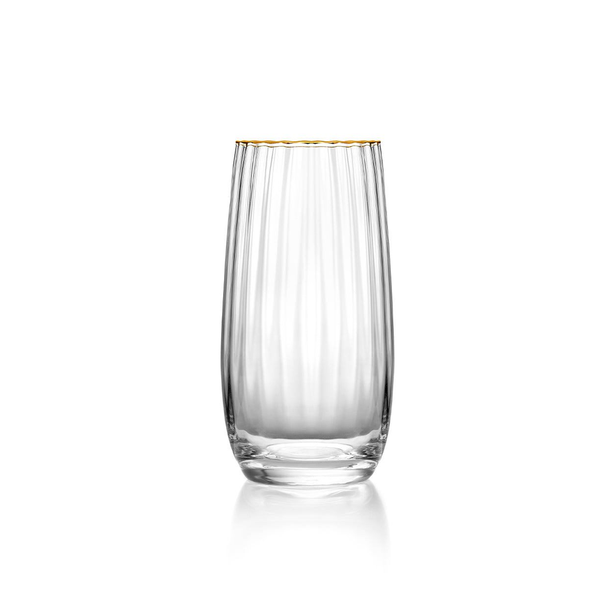 Highballglas met gouden rand - natuurlijk goud