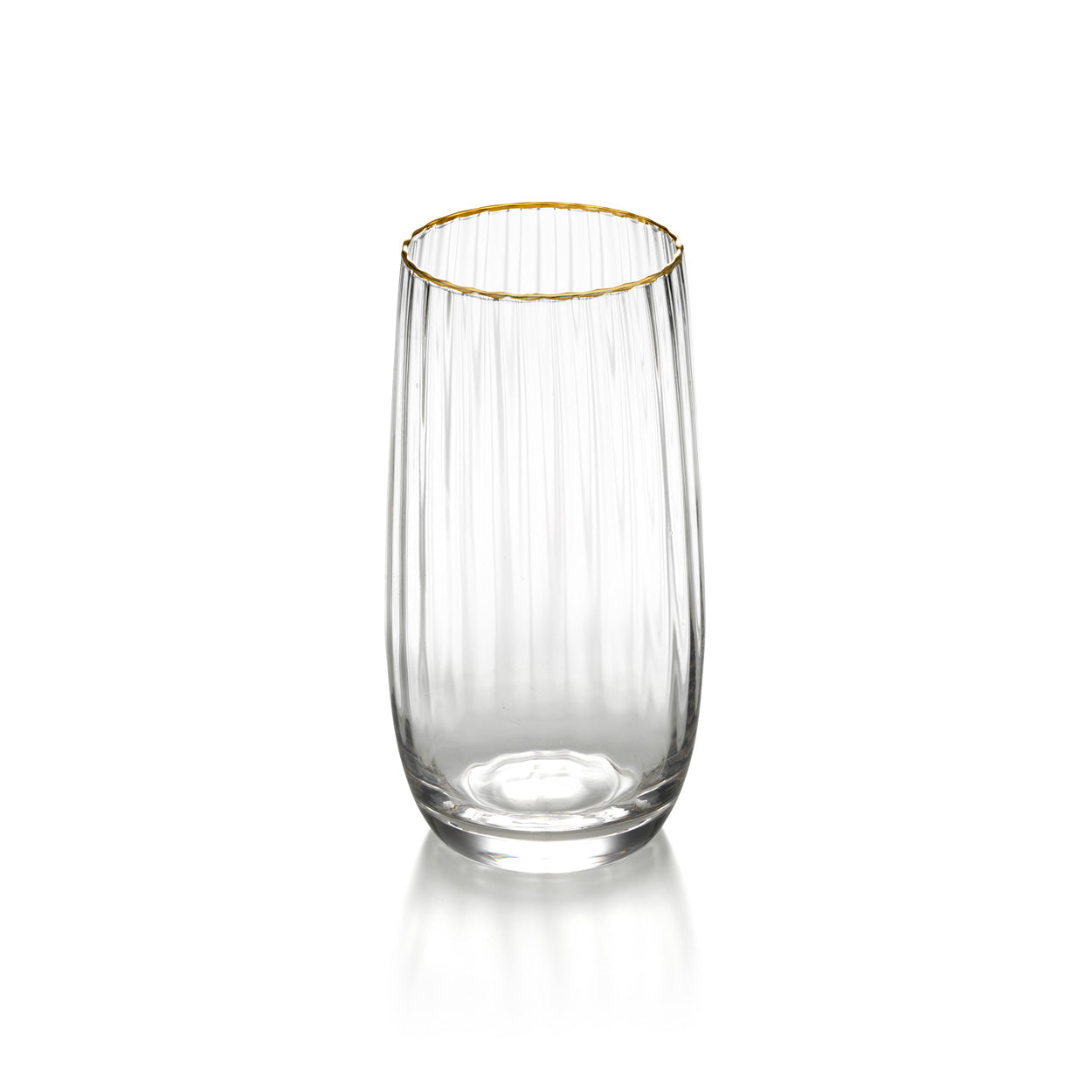Highballglas met gouden rand - natuurlijk goud