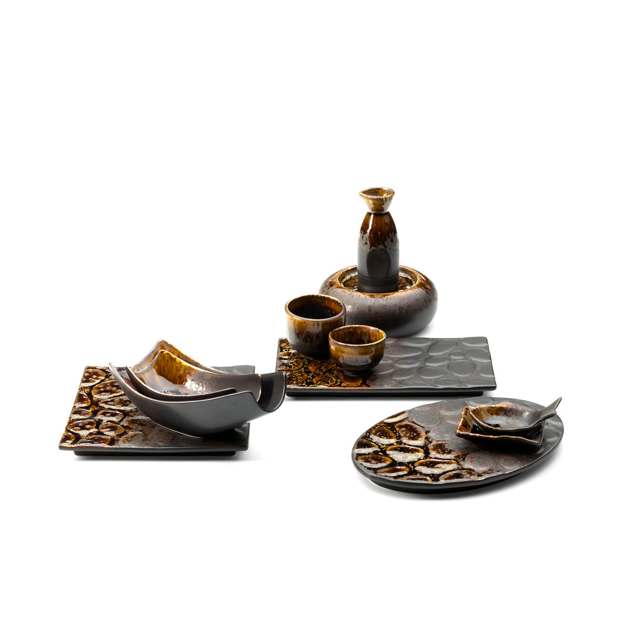 De Merapi Saké-uitgieter - bruin