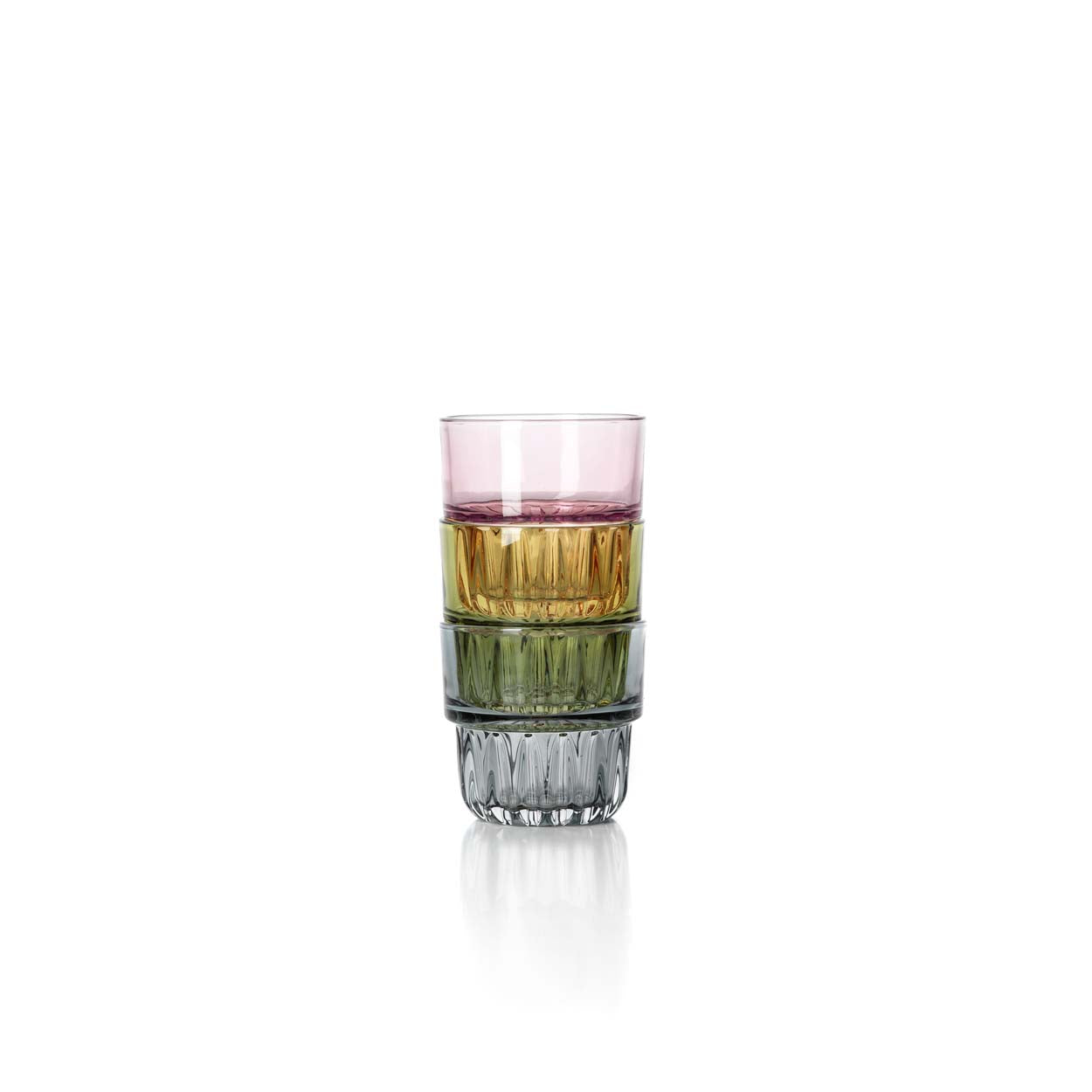De gefacetteerde drinkbeker - blushroze