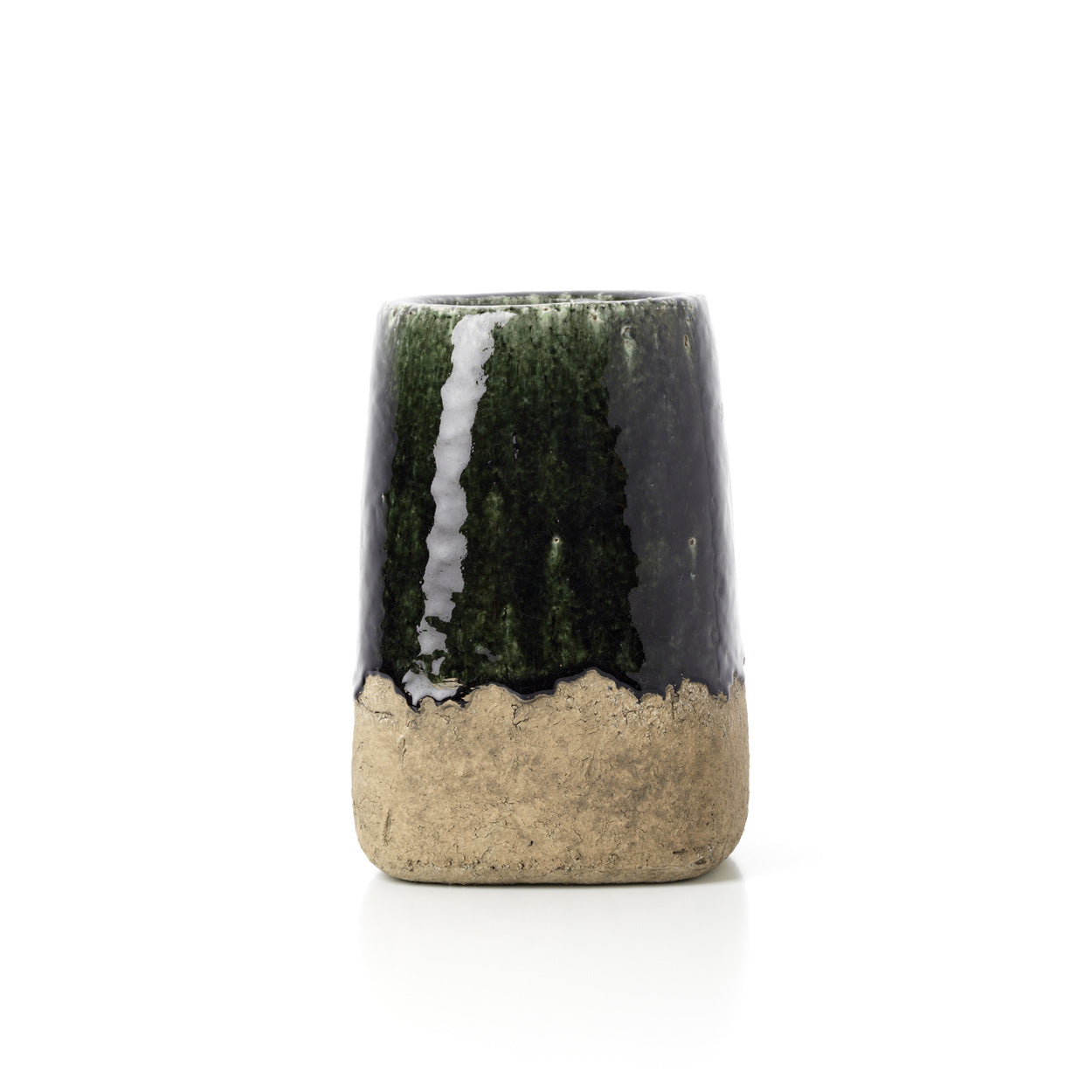 De Moss conische plantenpot - betongroen - M