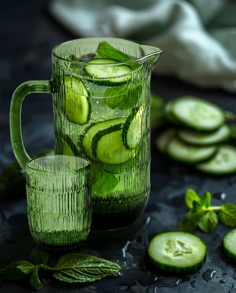 De kan met mospatroon - groen
