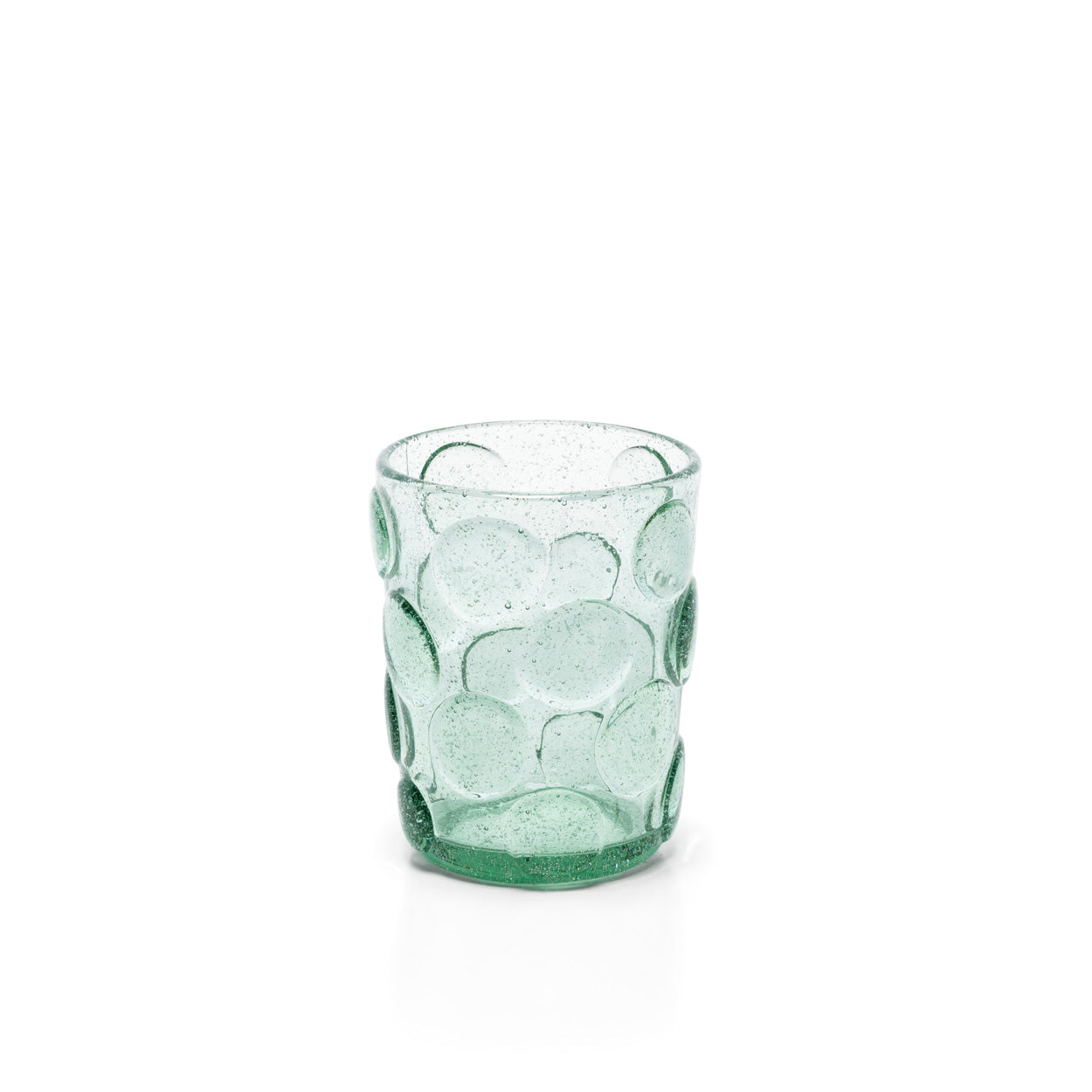 Waterglas met matte stippen - Aqua