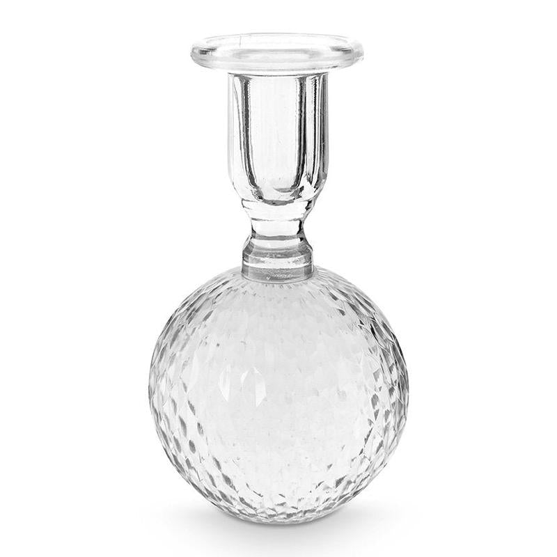 Candle Holder o/f Trumpet Shape Glass Clear 9.5x15cm-boho musthaves-vtwonen-Ik Hout ervan.