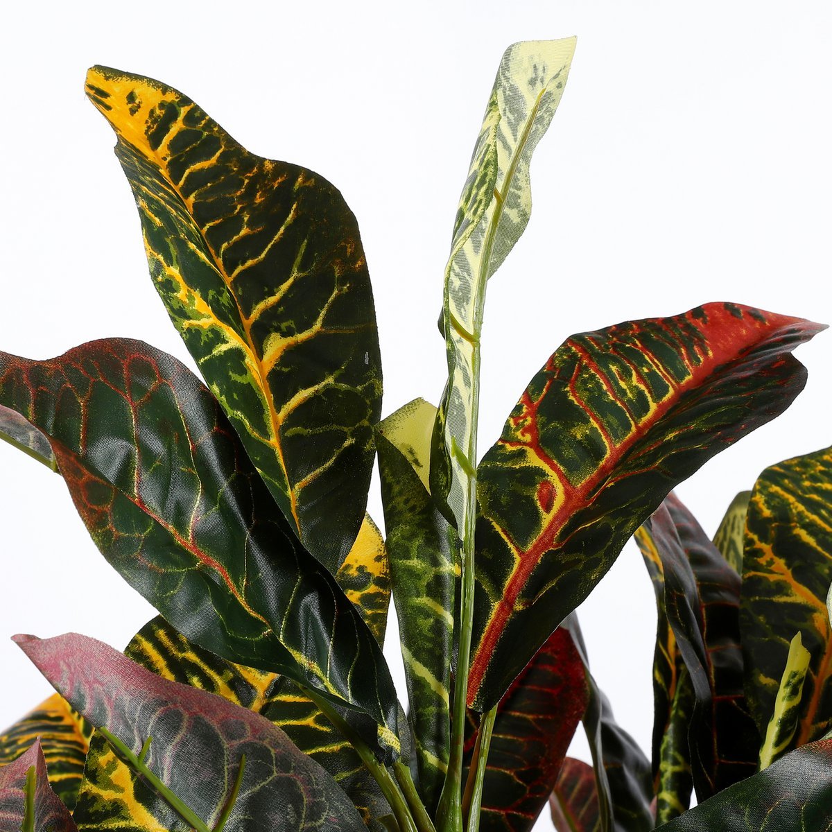 Croton Kunstplant in Bloempot Stan - H73 x Ø40 cm - Bont-Mica Decorations-Ik Hout ervan.