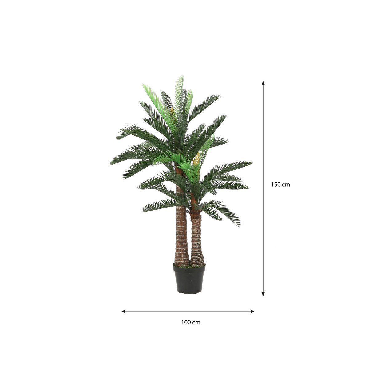 Cycas Palm Kunstplant - H150 x Ø100 cm - Groen-Kunst planten-Mica Decorations-Ik Hout ervan.