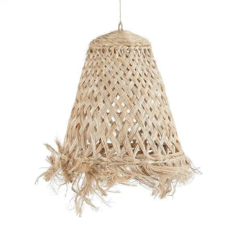 De Abaca Jelly Fish-hanger - Naturel - M-Hanglampen-Bazar Bizar Living-Ik Hout ervan.