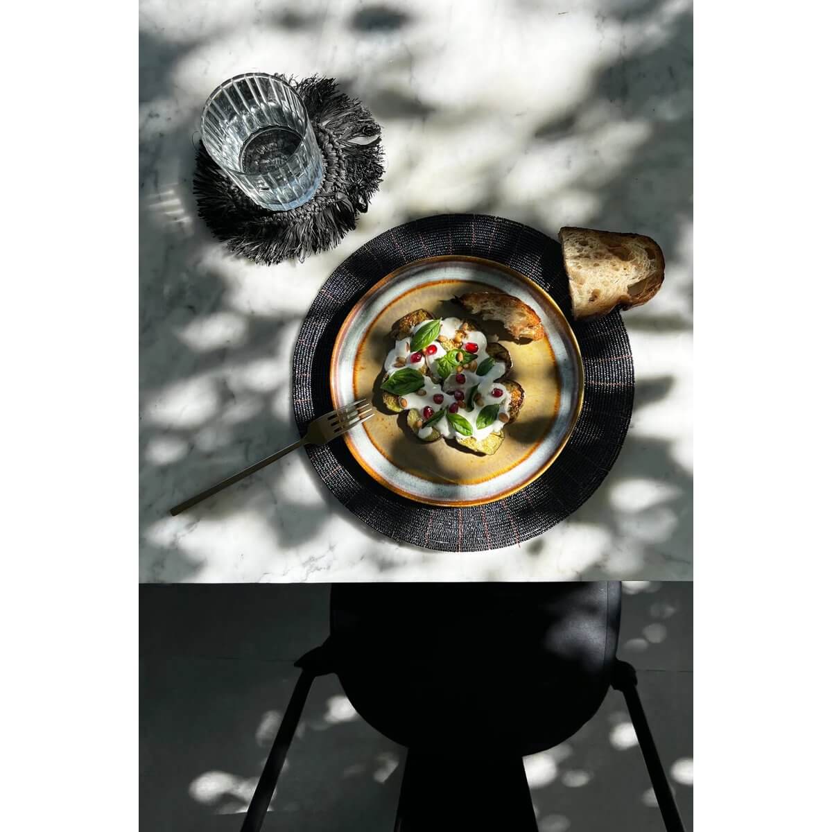 De Beaded Placemat - Zwart