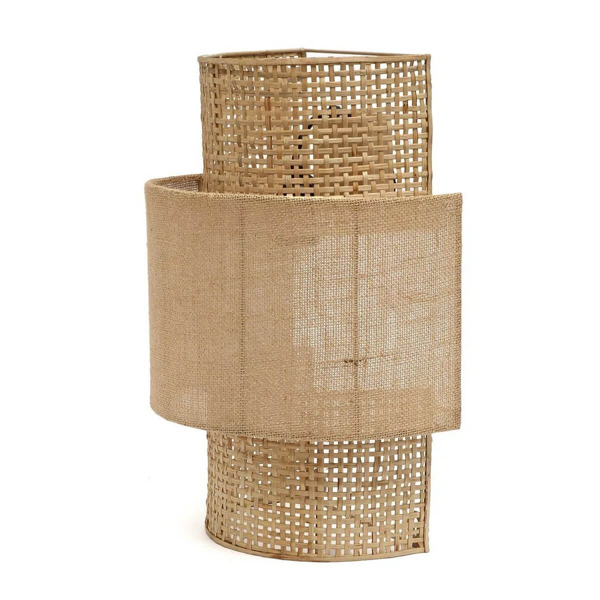 Natuurlijke Bolly Jute Wandlamp met stijlvolle jute kap voor een warme, gezellige sfeer in moderne en bohemien interieurs.