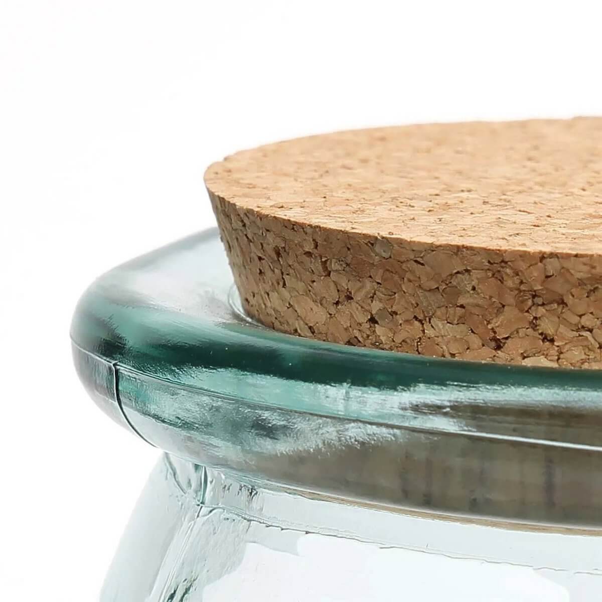 De Buik Glazen Pot - Blauw - M