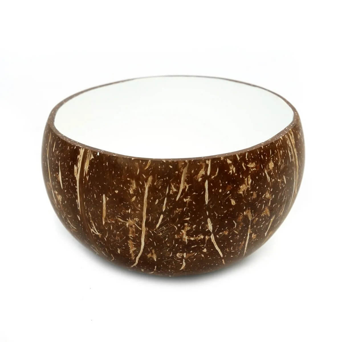 Bohemian-style De Coco Voerbak - Naturally white coconut bowl, perfect for breakfast or smoothie, adding tropical vibes to your home.