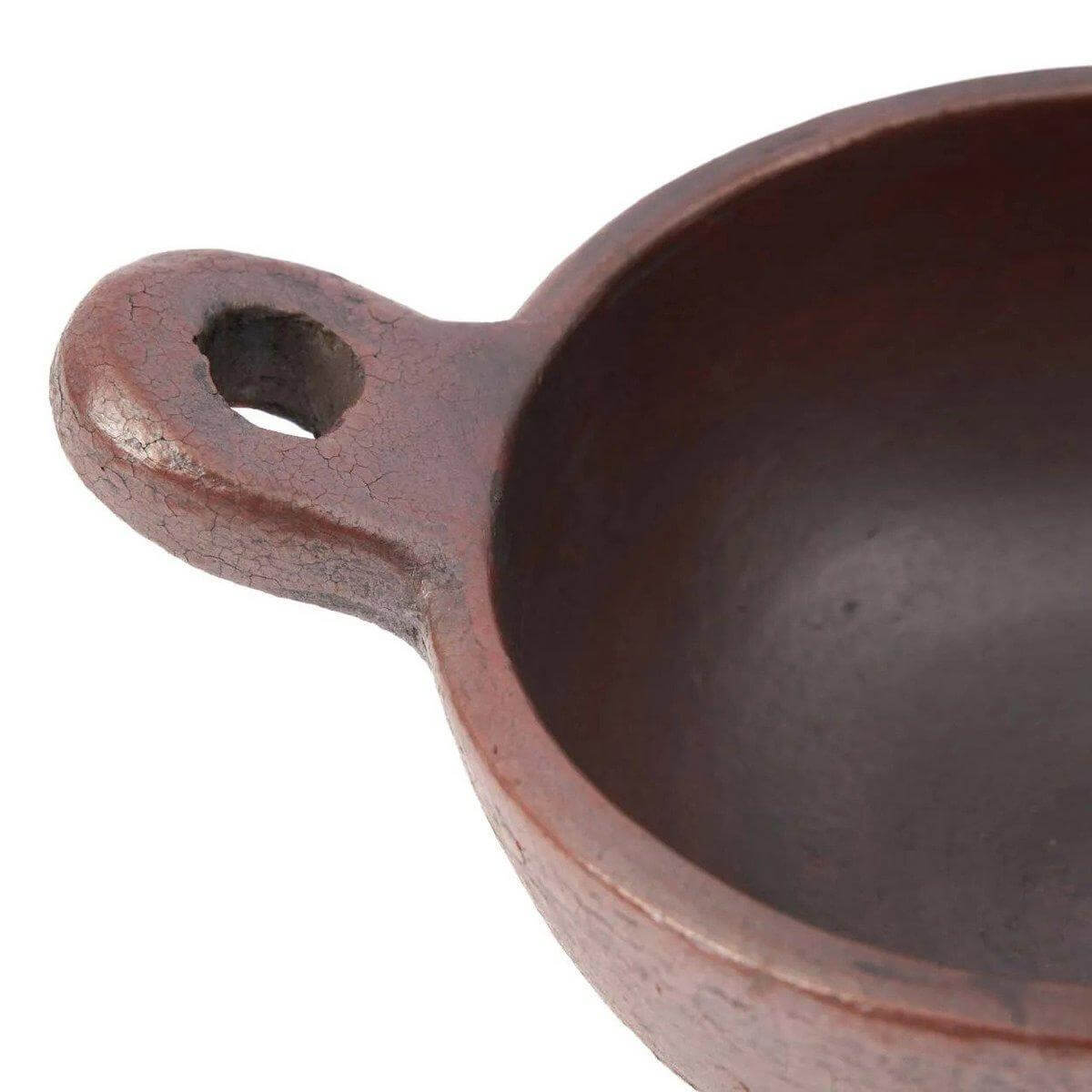 De Etnische Kom met Handvat - Terracotta - S-Bazar Bizar Living-Ik Hout ervan.