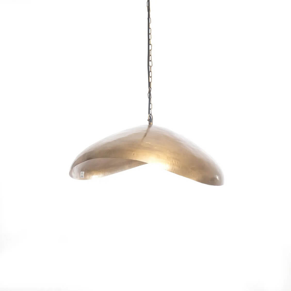 Detail van messing hanglamp fortune cookie 100 cm