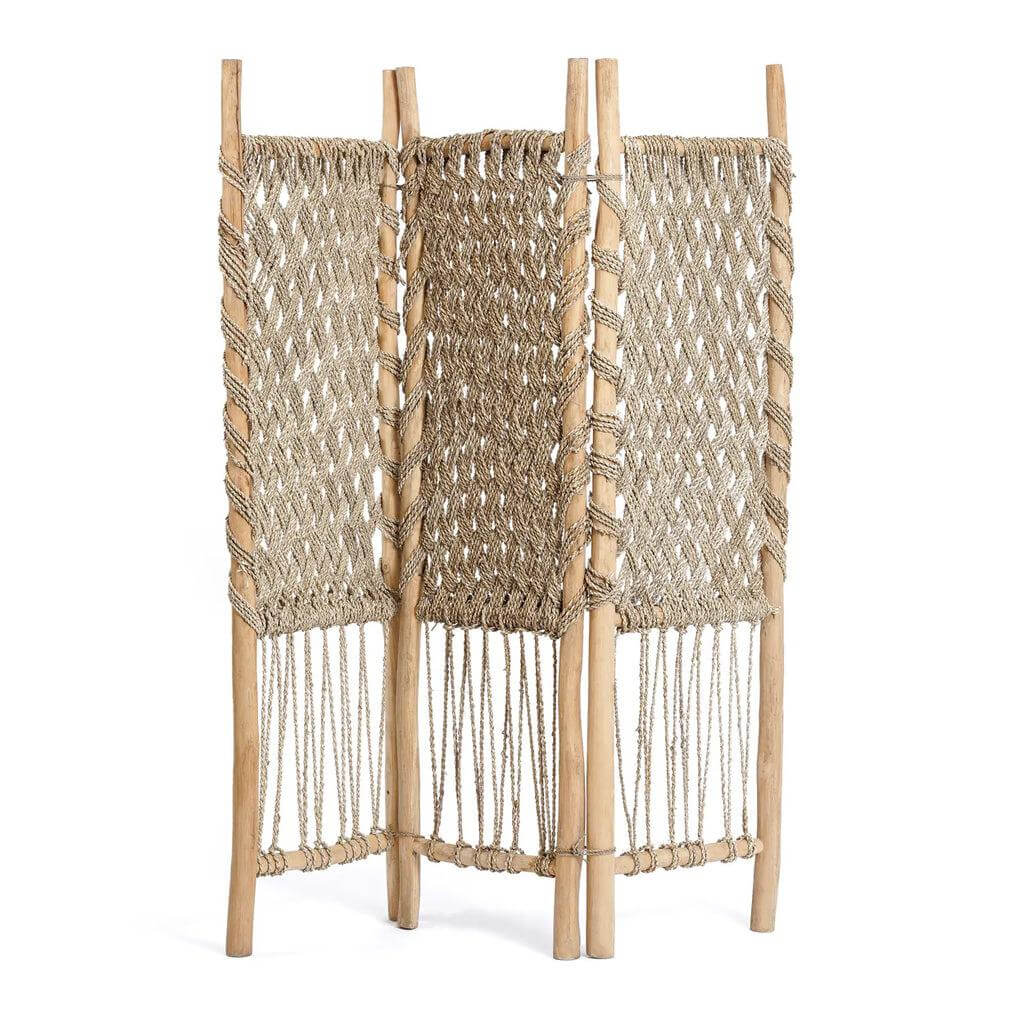 Alt Tag: Stijlvolle natuurlijke kamerscherm voor een gezellige sfeer, perfect voor elke ruimte in huis.