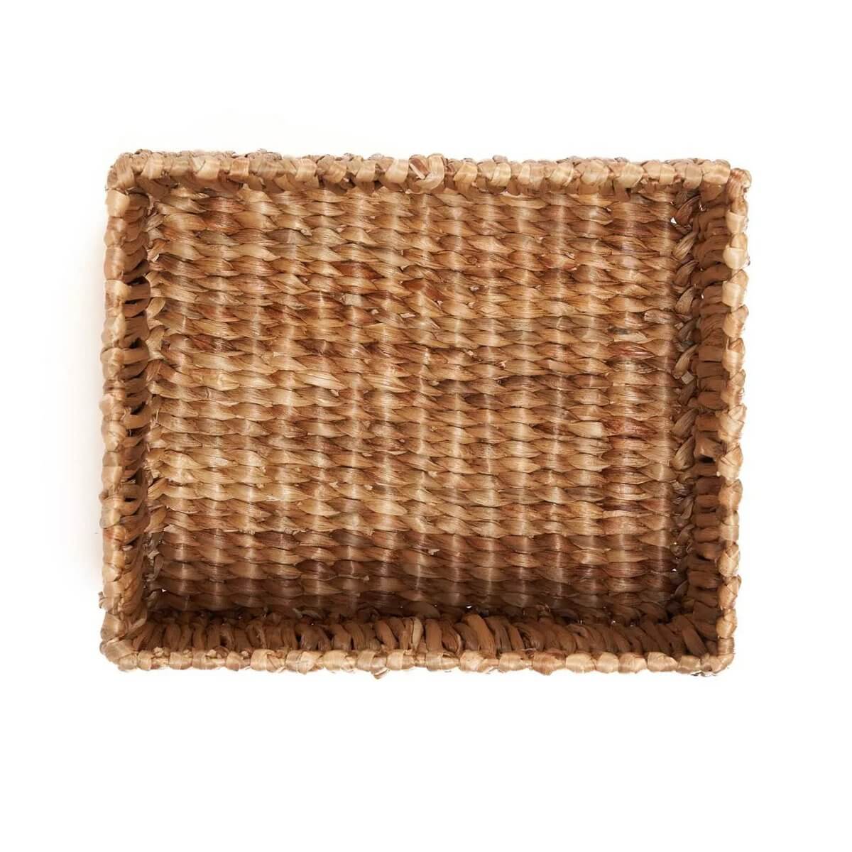 Bohemian Akuku Basket made from natural banana leaf, perfect for storing fruits, vegetables, towels, or magazines with rustic elegance.