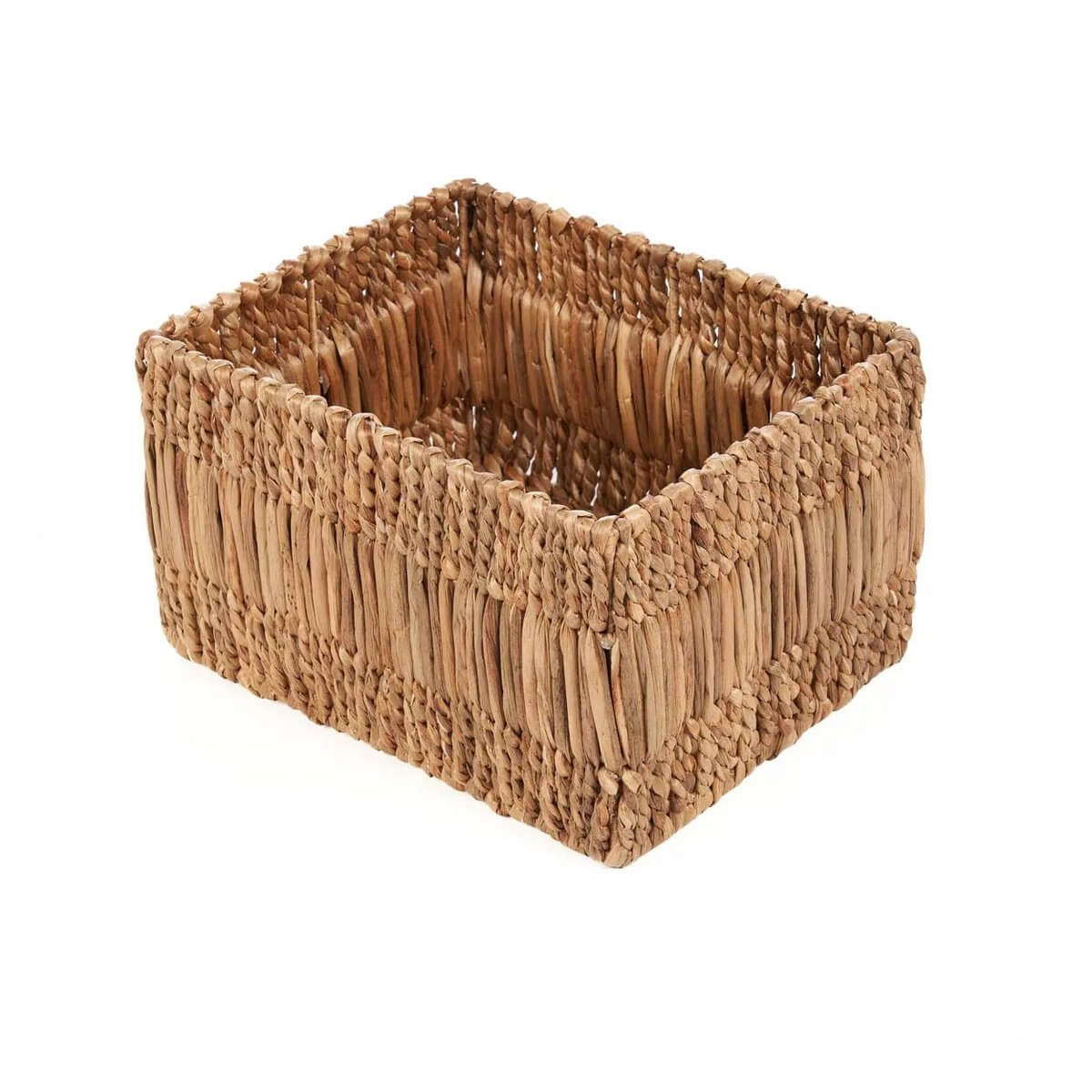 Handmade Bohemian banana leaf basket adds rustic elegance to any home. Perfect for storing fruits, towels, or magazines.