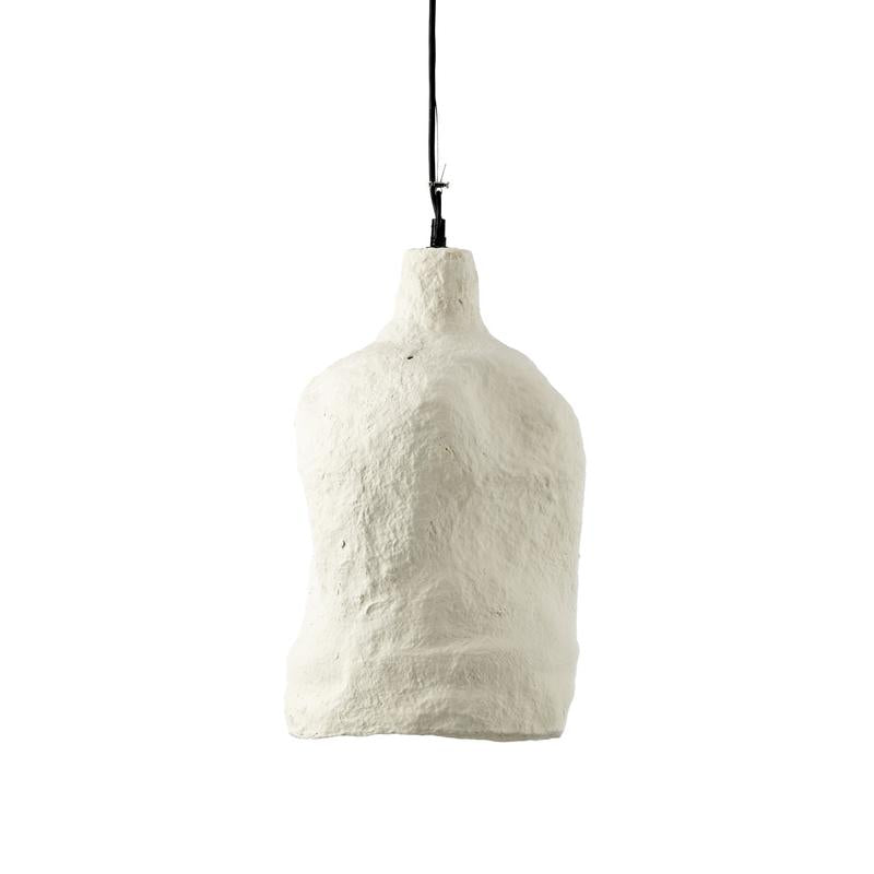 Papier-maché hanglamp Moloko wit 63 cm