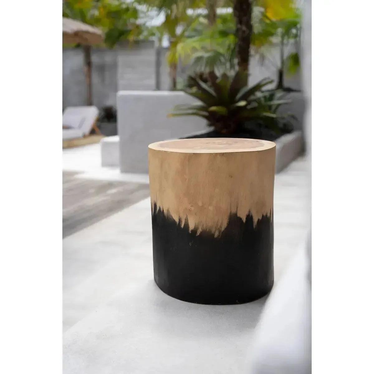De Morocho Kruk - Zwart Natuurlijk-kruk-Bazar Bizar Living-Ik Hout ervan.