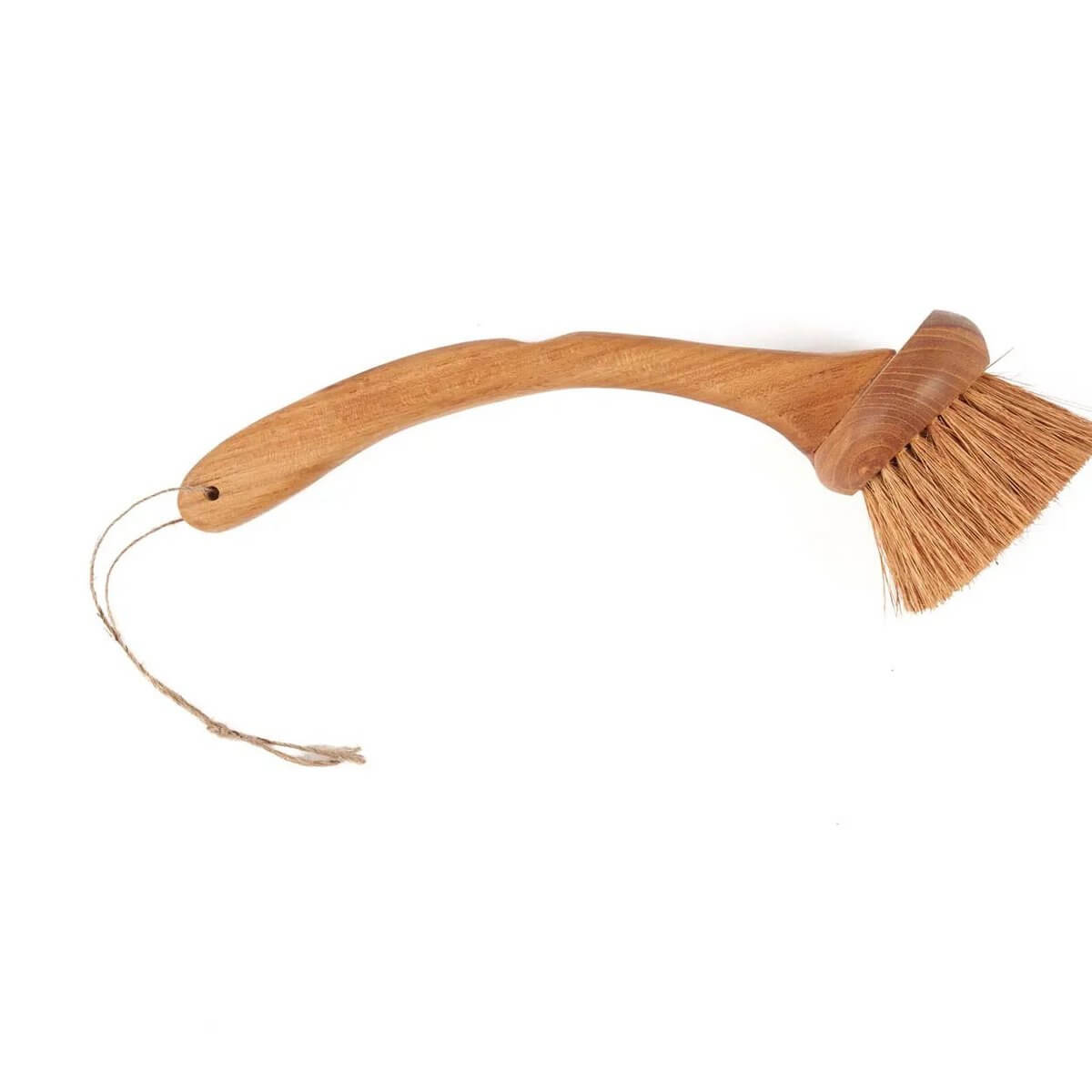 Teakhouten Naan Brush met bohemian stijl, natuurlijke esthetiek en stevige borstelharen voor effectieve schoonmaakervaringen.