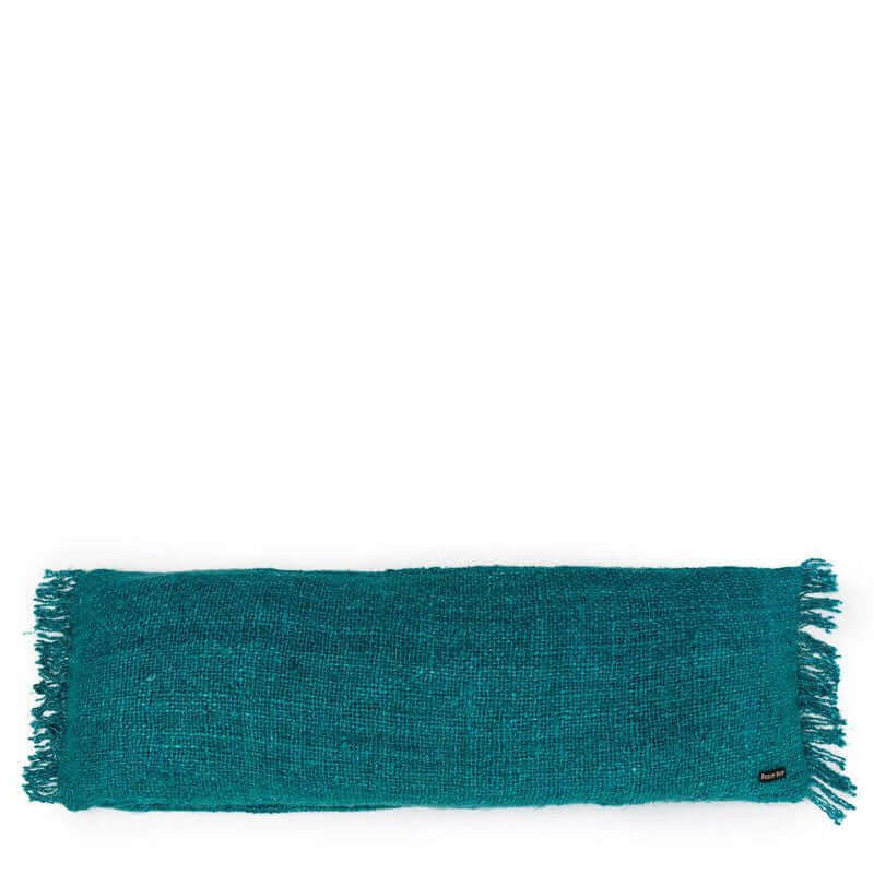 Aqua katoenen kussenhoes De Oh My Gee, 35x100 cm, voegt bohemian stijl toe aan interieur, verkrijgbaar bij [merkennaam].