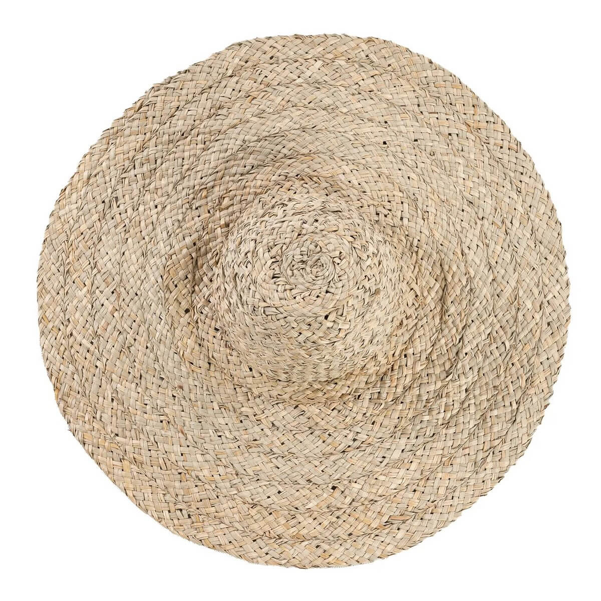 Beige water hyacinth Playa Hat by Bazar Bizar Living, perfect for a bohemian summer look. Lightweight, breathable, and stylish.